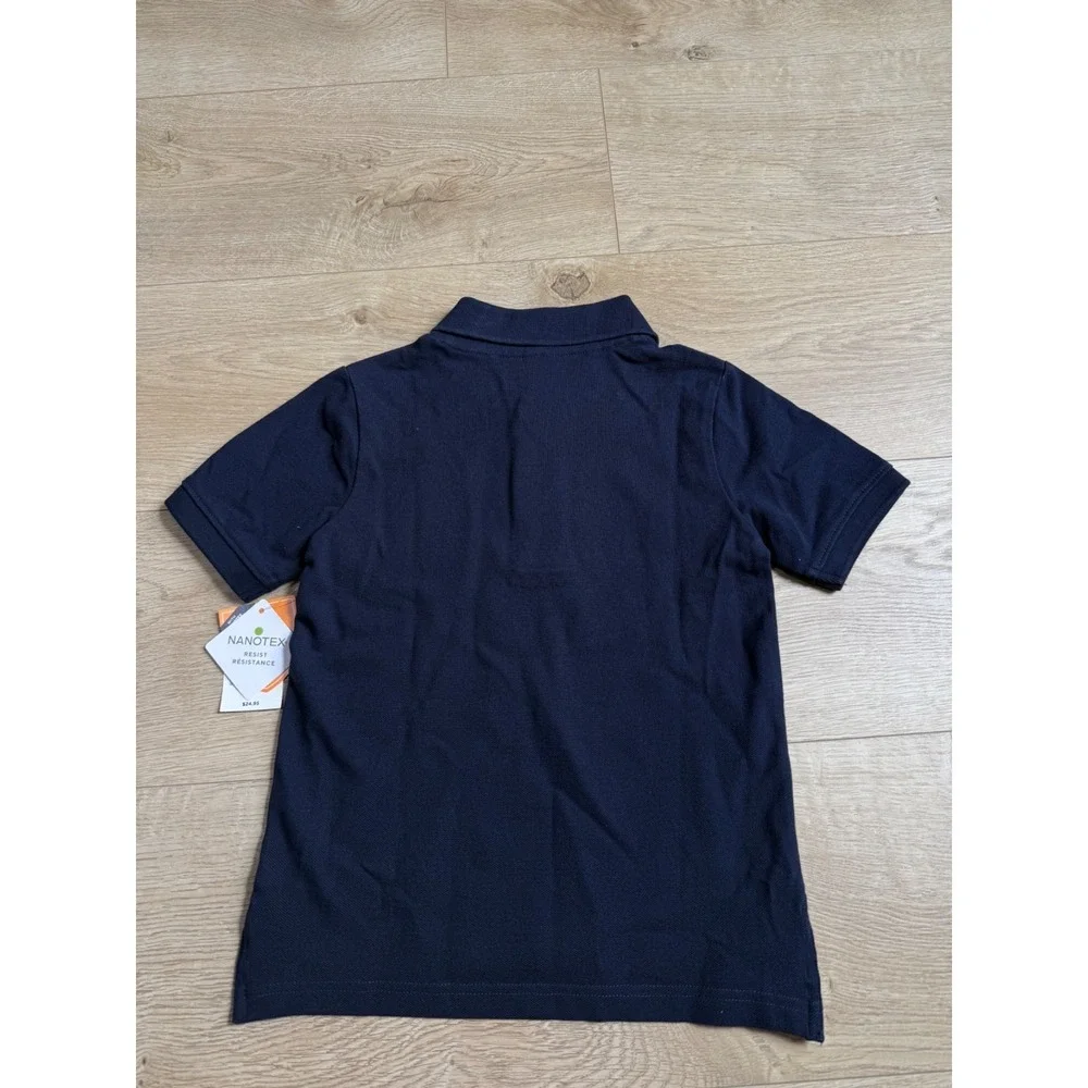 NWT Boys Kids Gymboree playproof uniforms nanotex short sleeve navy polo size 4T